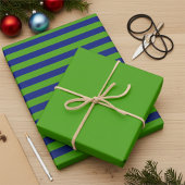 Grass Green and Earth Dark Blue Wrapping Paper ラッピングペーパーシート