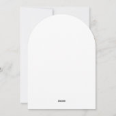 Grass green and golden gradient frame wedding 招待状 (裏面)