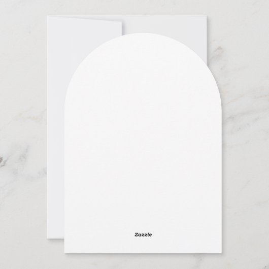 Grass green and golden gradient frame wedding 招待状 (裏面)