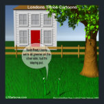 Grass Is Greener On Other Side Funny Poster ポスター<br><div class="desc">You are viewing a poster from Google’s #1 ranked Londons Times Cartoons by Rick London made exclusively for RickLondonGifts.com at our Zazzle Shop. The cartoon is titled “Greener Grass”. We think you will enjoy your order, so much so that it comes with a 30 day 100% money back guarantee, no...</div>