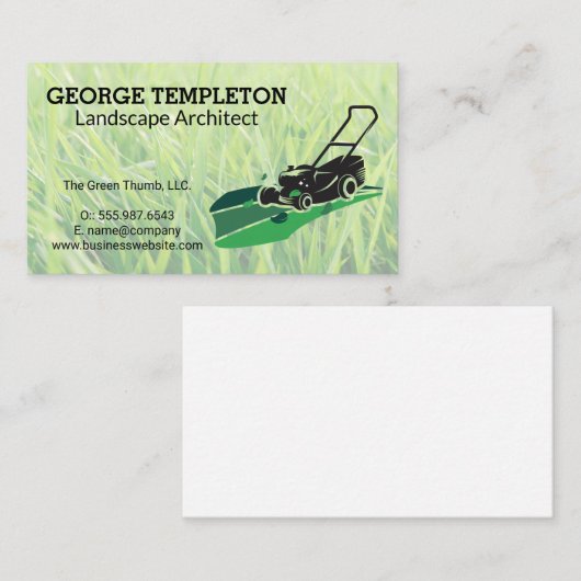 Grass | Lawn Mower | Landscaping Industry 名刺 (正面/裏面)