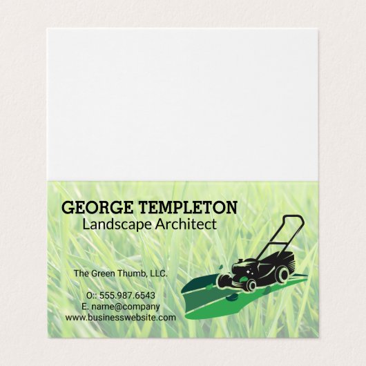 Grass | Lawn Mower | Landscaping Industry 名刺 (外部フラット)