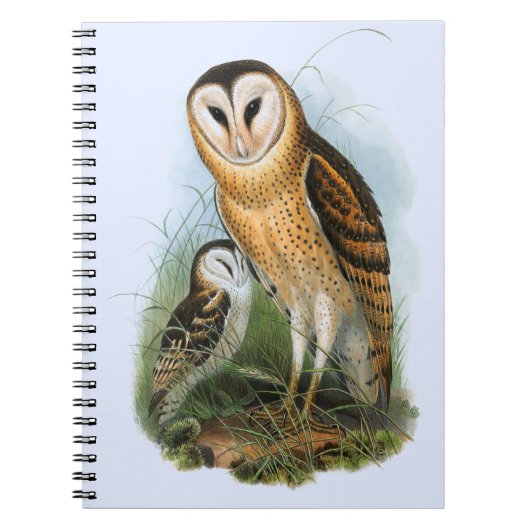 Grass Owl Notebook （80ページB&W） ノートブック (正面)