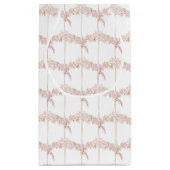 Grass pink watercolor repeat patterned スモールペーパーバッグ (裏面)