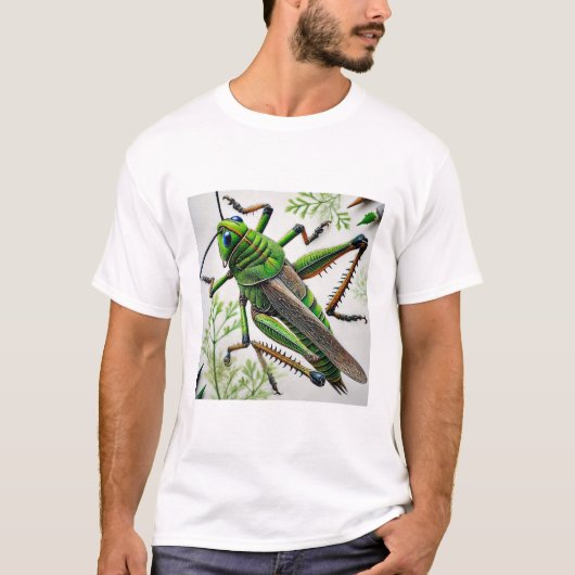 Grasshopper in natural environment 251024IREF222 - Tシャツ (正面)
