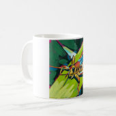 Grasshopper Painting - Gift for Insect Lovers コーヒーマグカップ (正面左)