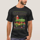 Grasshopper Ugly Santa Riding Grasshopper Christ Tシャツ (正面)