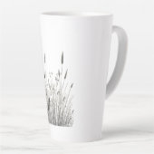 Grasshopper & Wild Grass Ink Art Coffee Mug カフェラテマグ (右アングル)