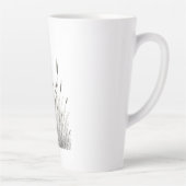 Grasshopper & Wild Grass Ink Art Coffee Mug カフェラテマグ (右)