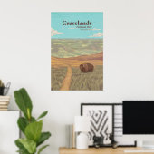 Grasslands National Park Canada Travel Poster ポスター (ホームオフィス)