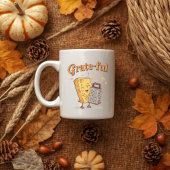 Grate-ful - かわいいチーズとおろし器の感謝祭 コーヒーマグカップ