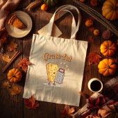 Grate-ful - かわいいチーズとおろし器の感謝祭 トートバッグ