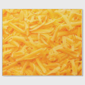 grated cheddar cheese top view ラッピングペーパー (フラット)