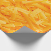 grated cheddar cheese top view ラッピングペーパー (角)