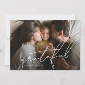 Grateful 2 Photo Collage Christmas シーズンカード (正面)