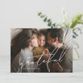 Grateful 2 Photo Collage Christmas シーズンカード (スタンド正面)