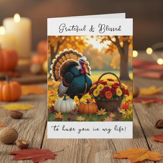 Grateful and Blessed | ハッピー・サンクスギビング カード