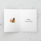 Grateful and Blessed | Happy Thanksgiving カード (内部)