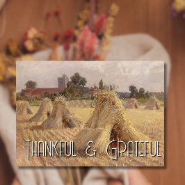 Grateful and Thankful Corn Stooks Bray Church シーズンカード