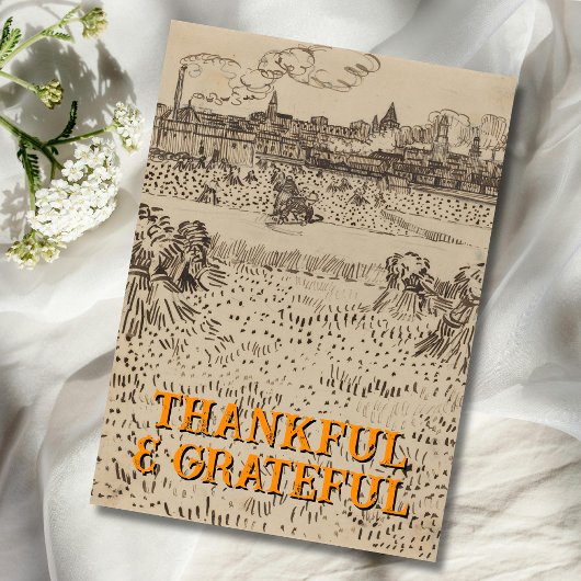 Grateful and Thankful The Harvest Vincent van Gogh シーズンカード