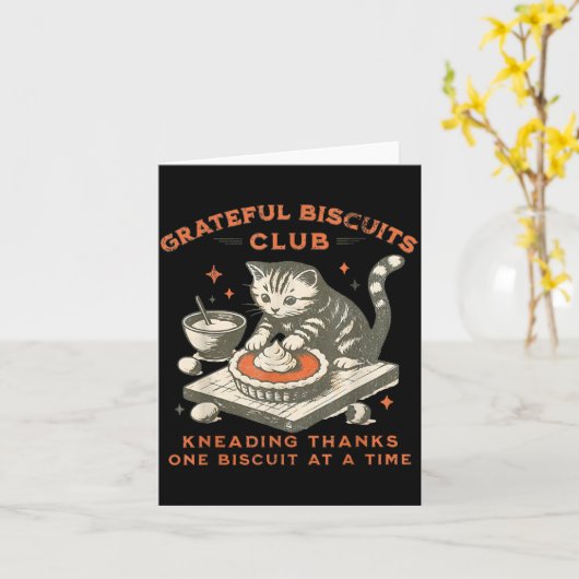 Grateful Biscuits Club Kneading Thanks One Biscuit カード (黄色い花)