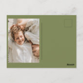 Grateful + Blessed Green Thanksgiving Photo ポストカード (裏面)