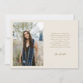 Grateful Cream Multi Photo Graduation 案内状 (裏面)