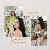 Grateful Cream Multi Photo Graduation 案内状 (正面/裏面)