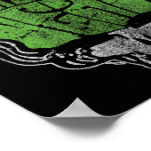 Grateful Dead Psychedelic Green Stealie Skull Vint ポスター (角)