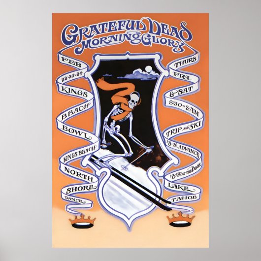 Grateful Dead, Trip and Ski 1968 Concert Poster ポスター (正面)
