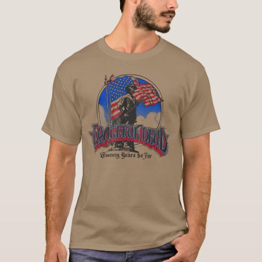 Grateful Deadwenty Years So Far American Flag Vint Tシャツ (正面)