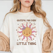 Grateful For Every Little Thing Retro Boho Sun トライブレンドＴシャツ
