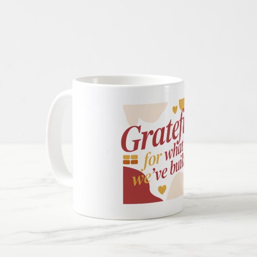 Grateful for What We’ve Built - Valentine's Gift コーヒーマグカップ (正面左)