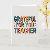 Grateful for You Teacher Appreciation カード (黄色い花)