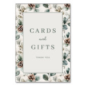 Grateful Green Floral Border テーブルナンバー (裏面)