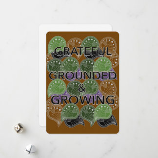 Grateful Grounded Growing – Modern Geo Art Card シーズンカード