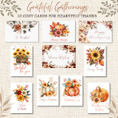 Grateful Harvest Cart Thanksgiving Card カード