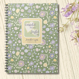 Grateful Heart Joyful Life Personalized Journal ノートブック