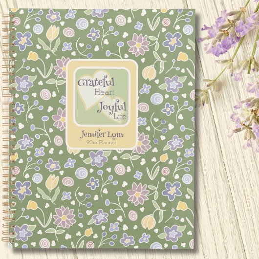 Grateful Heart Joyful Life Personalized Planner  プランナー手帳