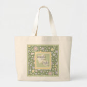 Grateful Heart Joyful Life Personalized Tote Bag  ラージトートバッグ (正面)