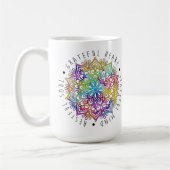 Grateful Heart Peaceful Mind Restful Soul コーヒーマグカップ (左)