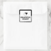 Grateful Heart. Sticker. スクエアシール (バッグ)