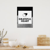 Grateful Heart. Wall Art. ポスター (キッチン)