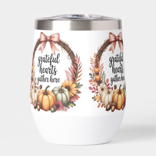 Grateful hearts gather here Thanksgiving cozy fall (正面)