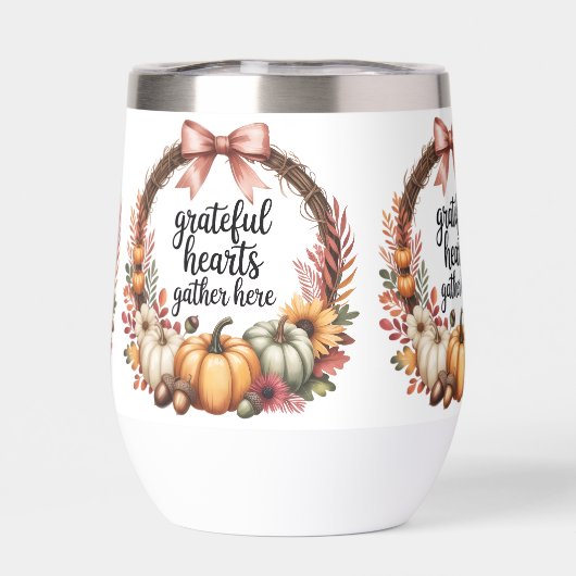 Grateful hearts gather here Thanksgiving cozy fall (背面)