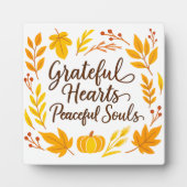 'Grateful Hearts, Peaceful Souls'  フォトプラーク (正面)