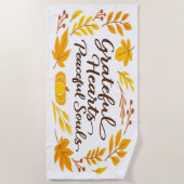 'Grateful Hearts, Peaceful Souls' Beach Towel ビーチタオル (正面)