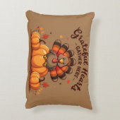 Grateful Hearts Thanksgiving Turkey アクセントクッション (裏面(縦))