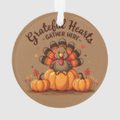 Grateful Hearts Thanksgiving Turkey オーナメント (裏面)