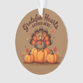 Grateful Hearts Thanksgiving Turkey オーナメント (正面)